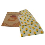 Reusable, biodegradable natural foil, made of beeswax, model type B, set of 3 pieces